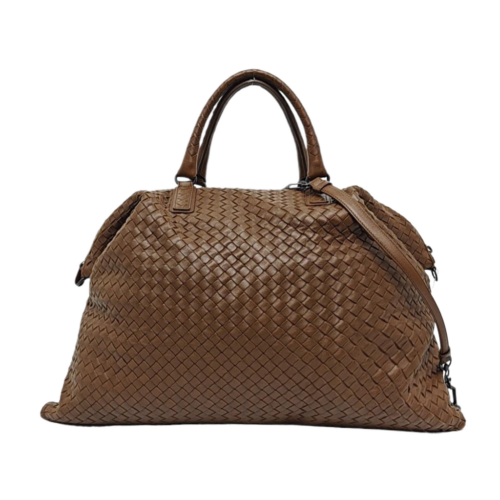 Bottega Veneta Maxi Convertible Tote Dark Chocolate Brown Leather 50cm