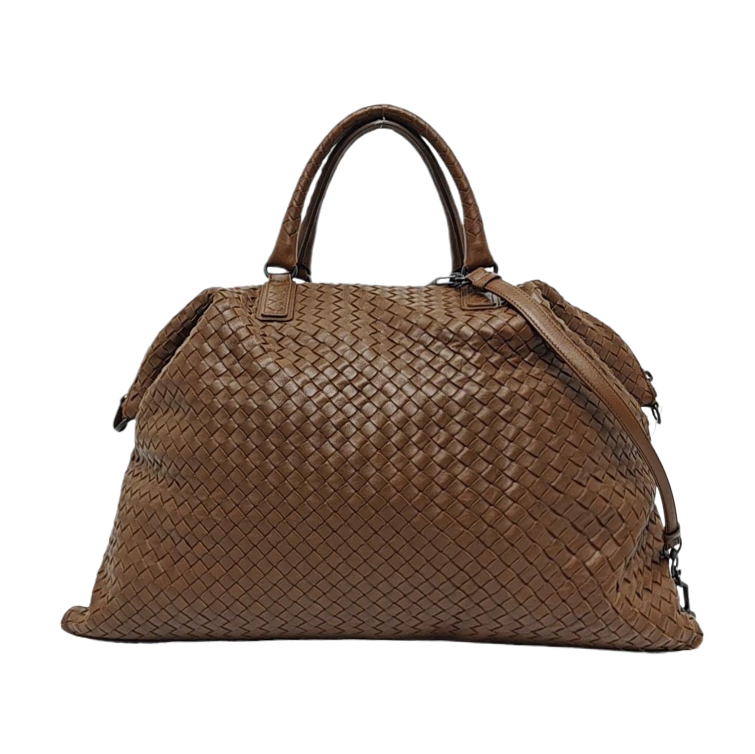 Bottega Veneta Maxi Convertible Tote Dark Chocolate Brown Leather 50cm
