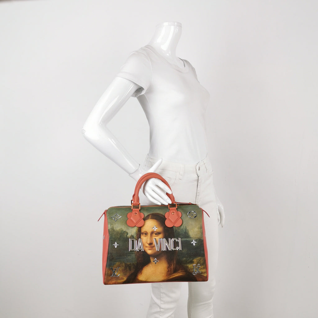 Louis Vuitton x Jeff Koons Speedy 30 Monalisa Top Handle Bag