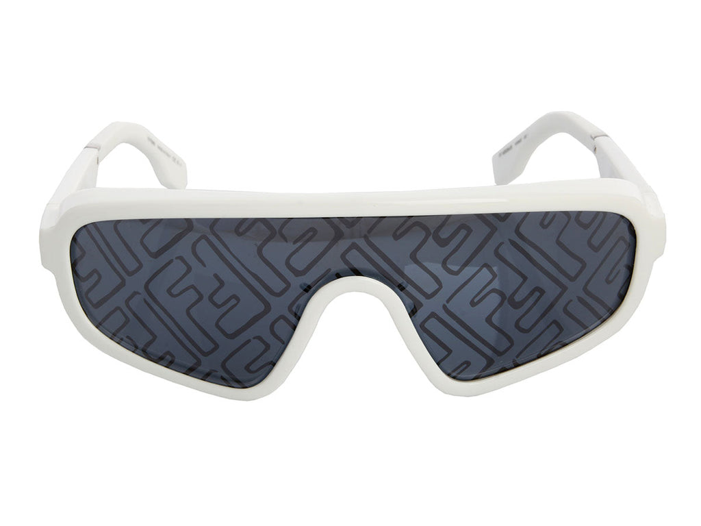 Fendi White Zucca Logo Sunglasses