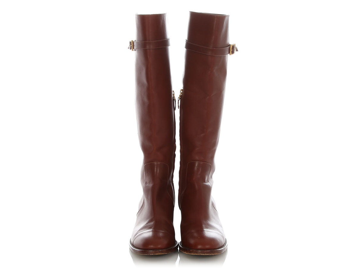 Fendi Brown Riding Boots