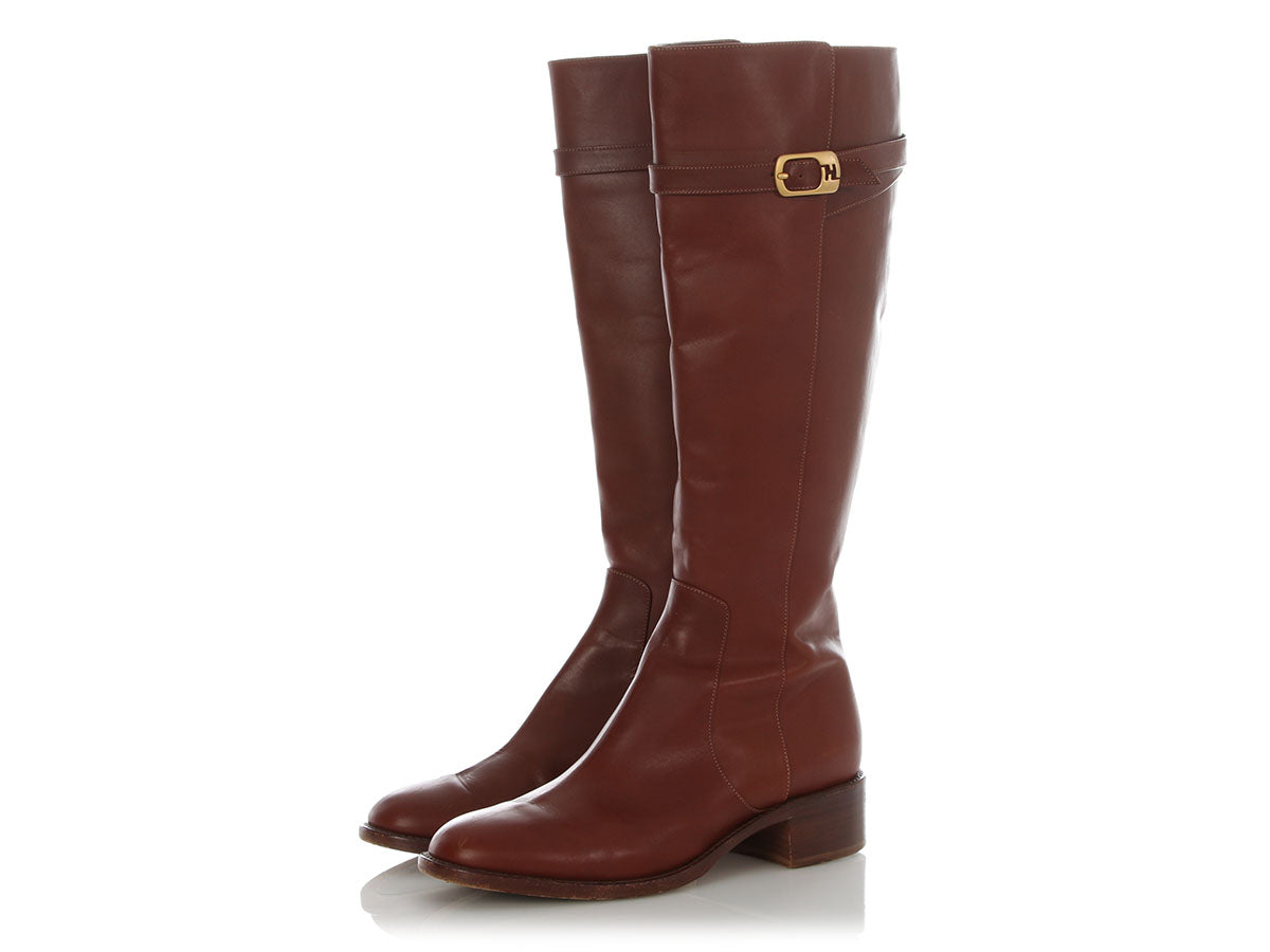 Fendi Brown Riding Boots