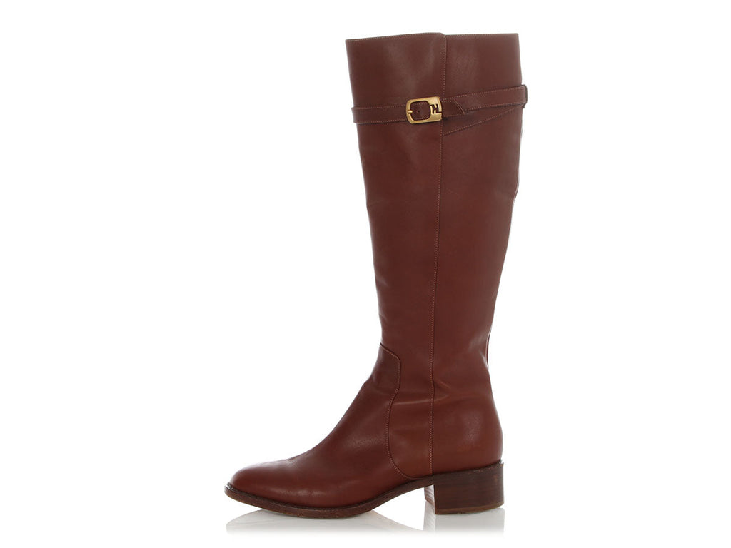 Fendi Brown Riding Boots