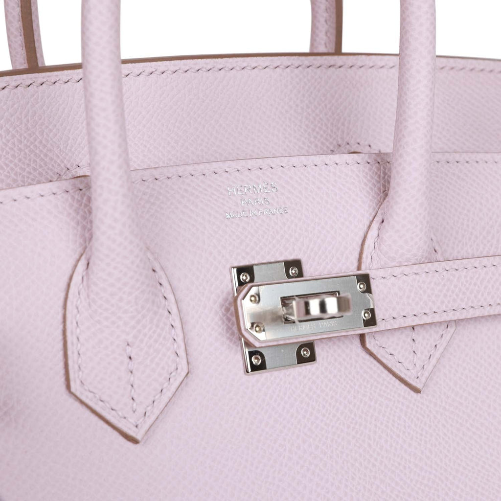 Hermes Birkin Sellier 25 Mauve Pale Epsom Palladium Hardware