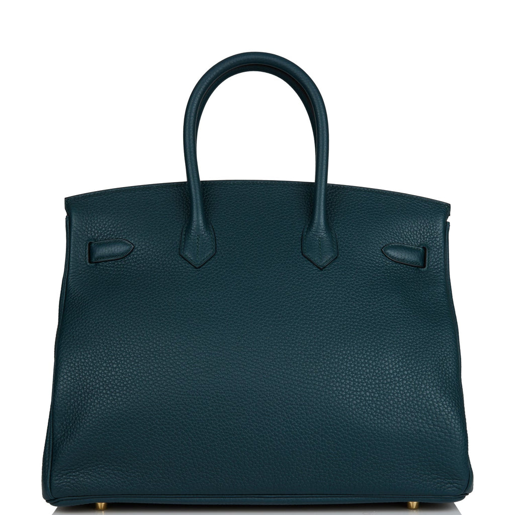 Hermes Birkin 35 Vert Cypress Togo Gold Hardware