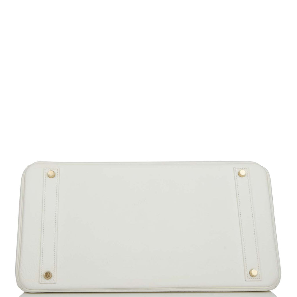 Hermes Special Order (HSS) Birkin 40 White Verso Togo Gold Hardware