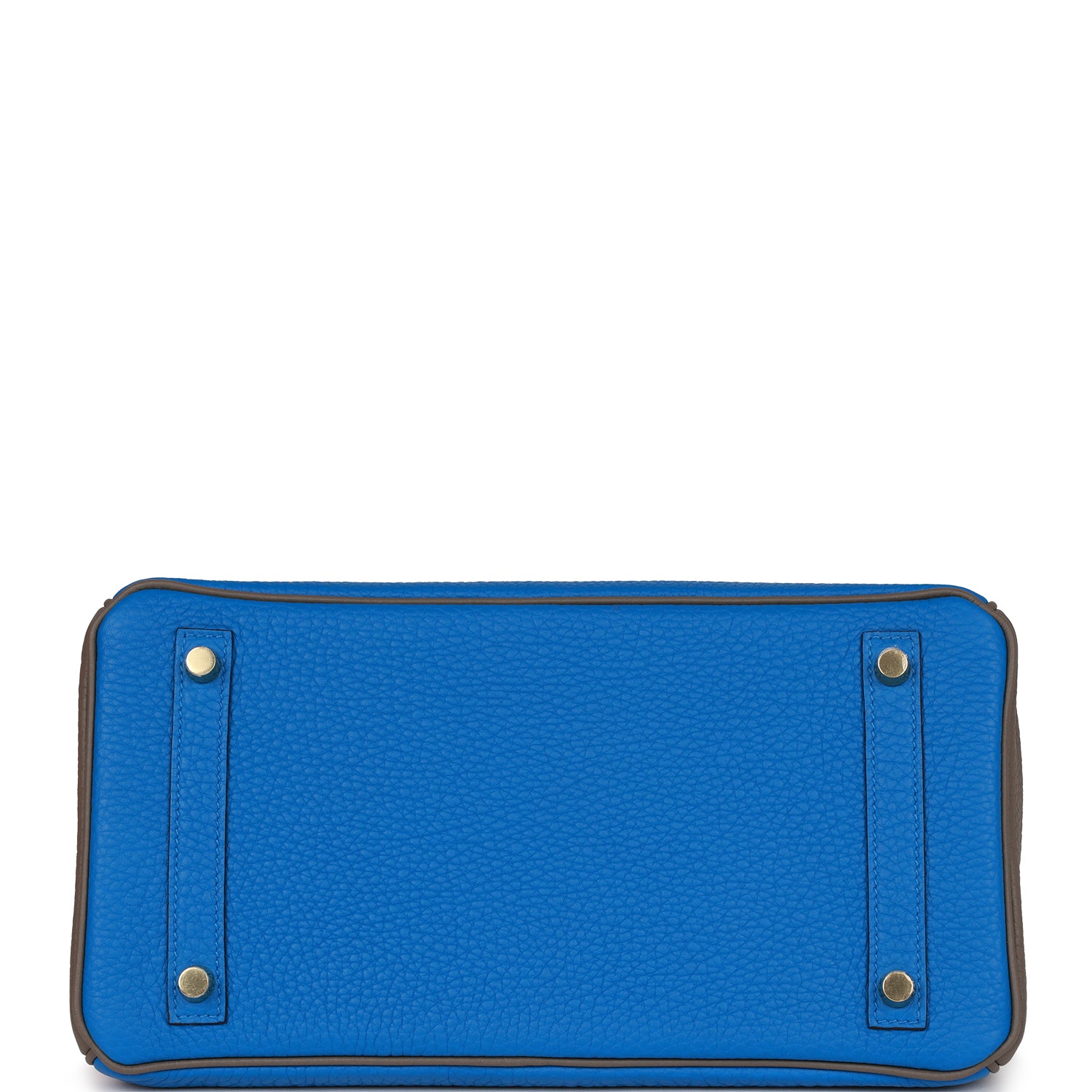 Hermes Special Order (HSS) Birkin 30 Bleu Electric and Etain Clemence Brushed Gold Hardware