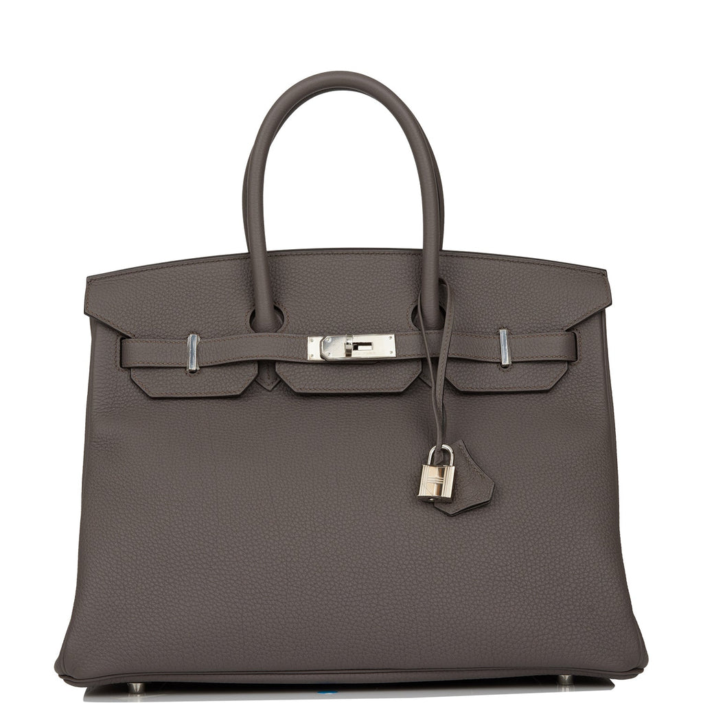 Hermes Birkin 35 Etain Togo Palladium Hardware