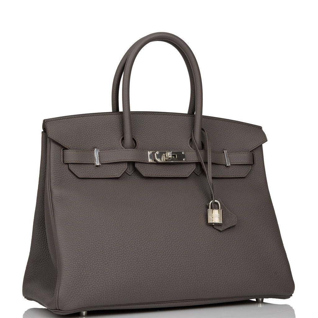 Hermes Birkin 35 Etain Togo Palladium Hardware