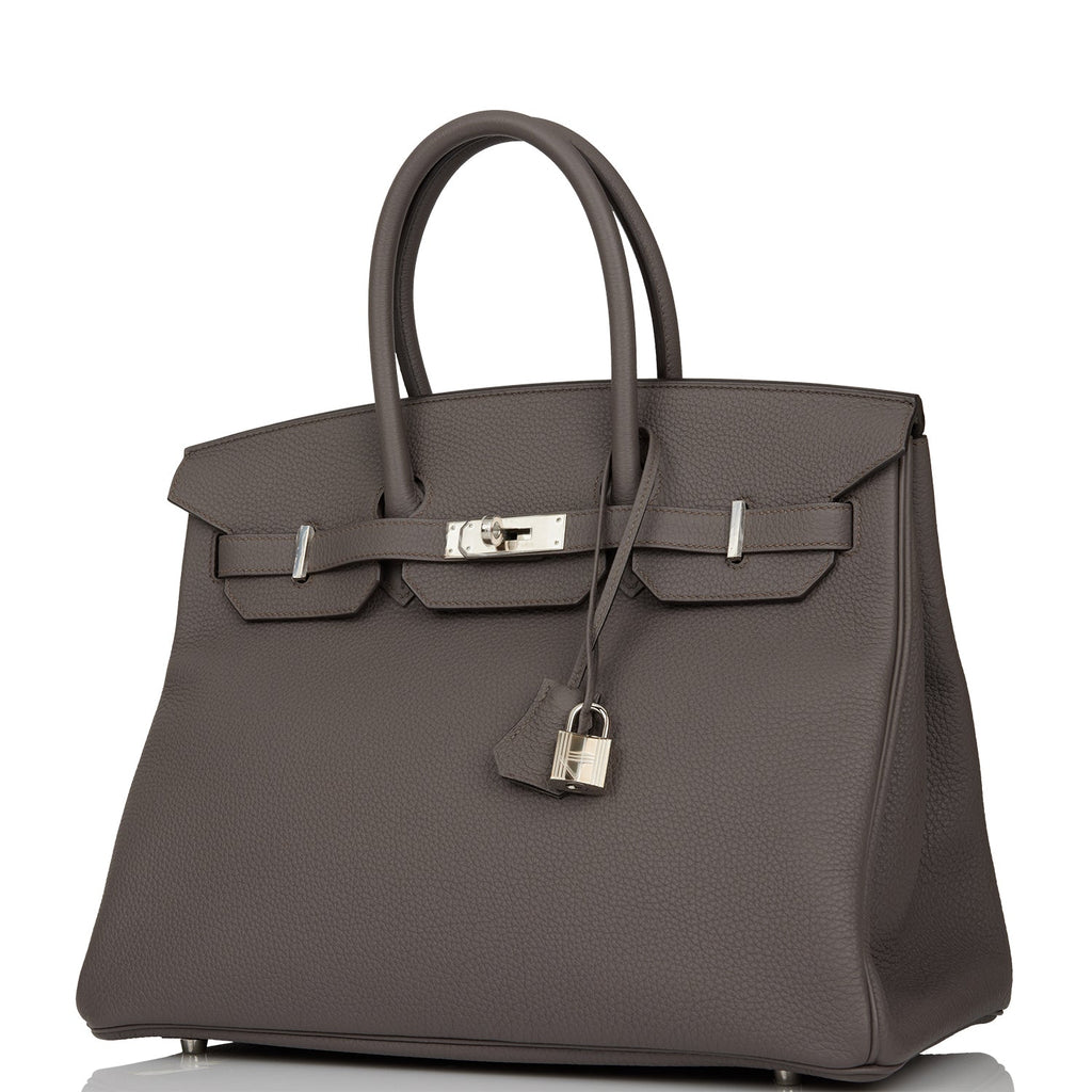 Hermes Birkin 35 Etain Togo Palladium Hardware