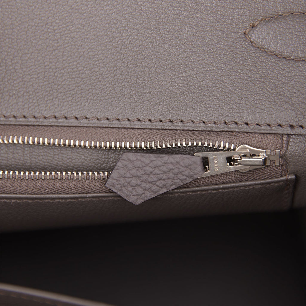 Hermes Birkin 35 Etain Togo Palladium Hardware