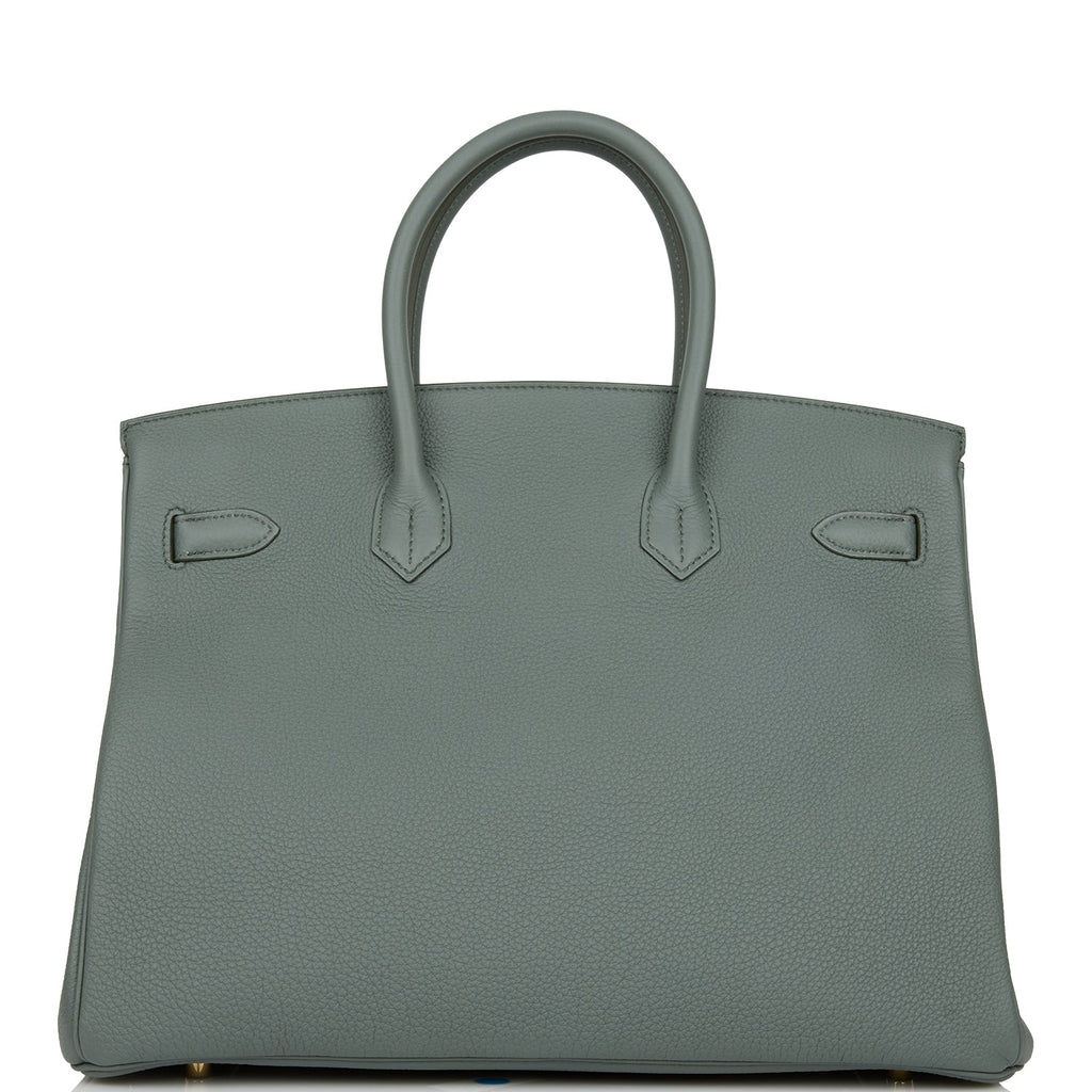 Hermes Birkin 35 Vert Amande Togo Gold Hardware