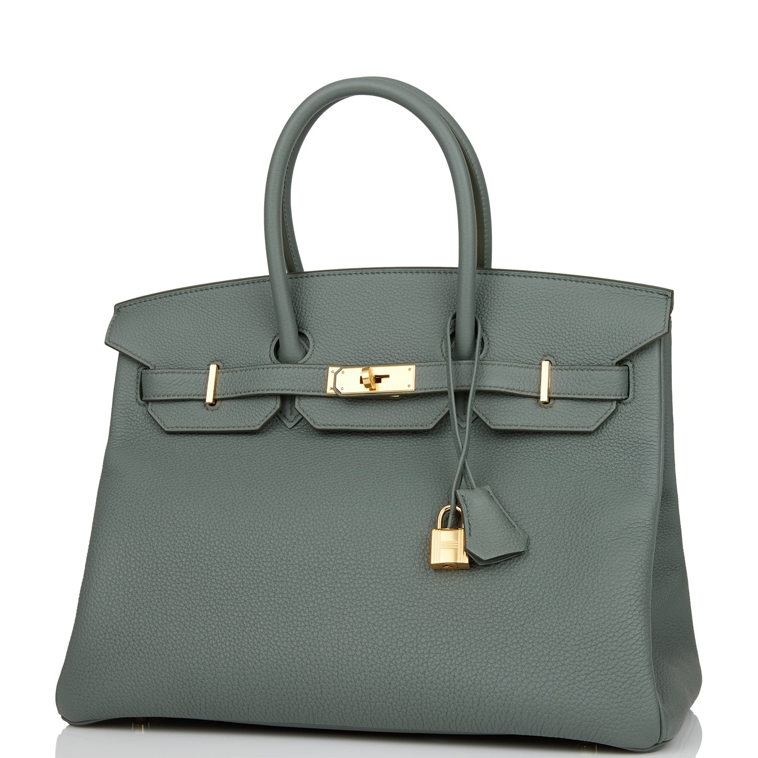 Hermes Birkin 35 Vert Amande Togo Gold Hardware
