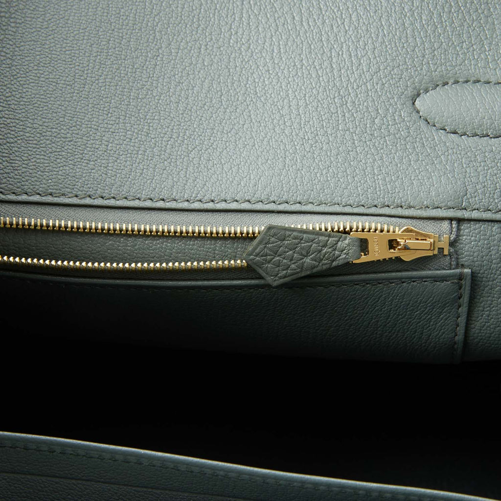 Hermes Birkin 35 Vert Amande Togo Gold Hardware