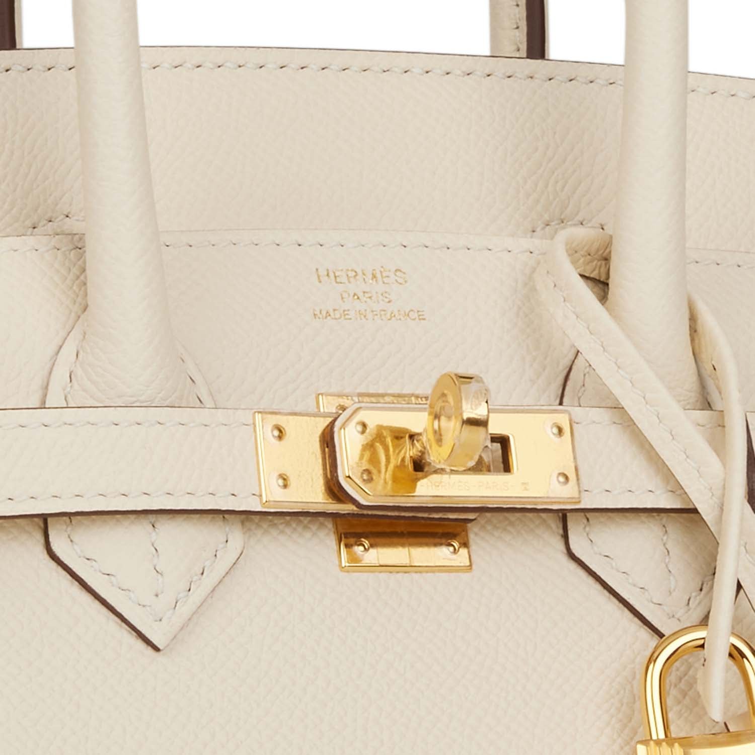 Hermes Birkin Sellier 25 Nata Epsom Gold Hardware