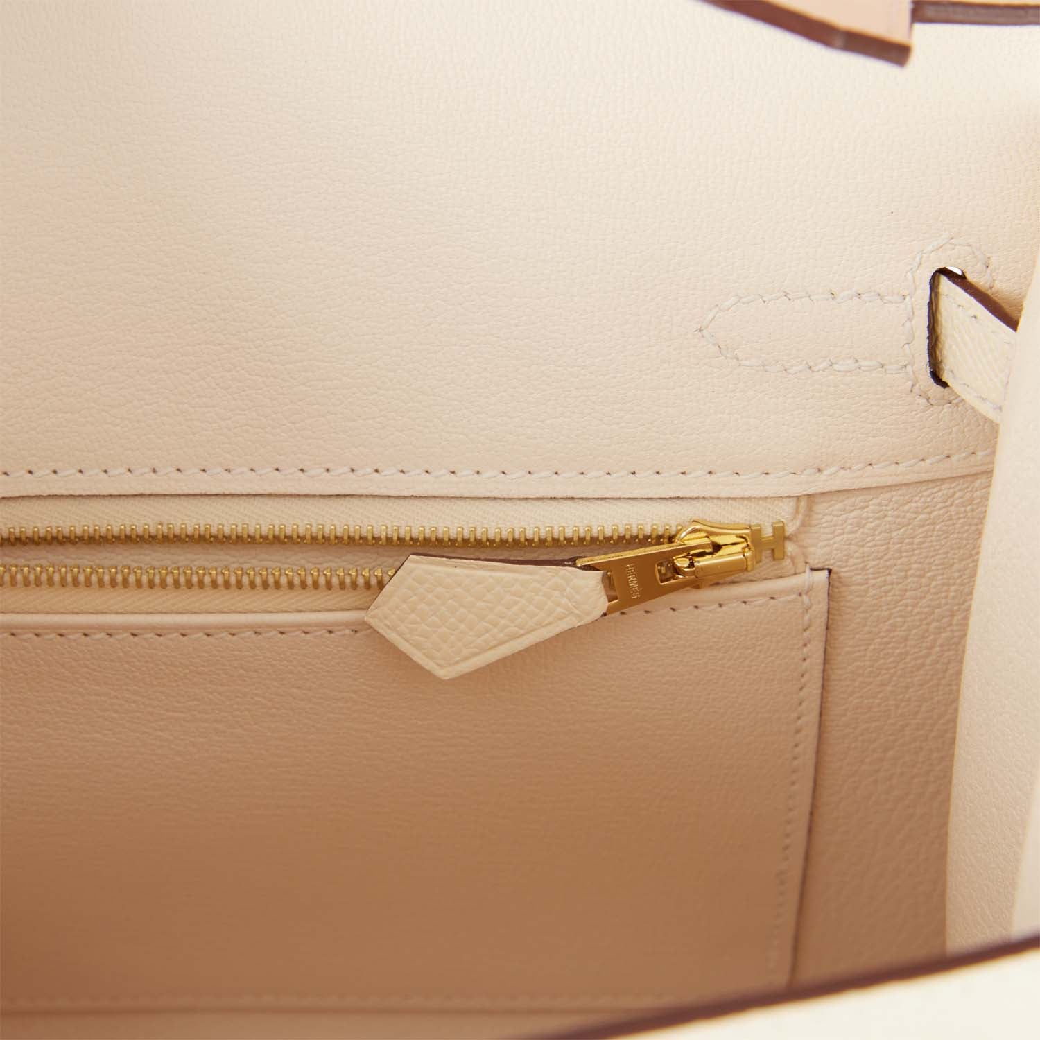 Hermes Birkin Sellier 25 Nata Epsom Gold Hardware