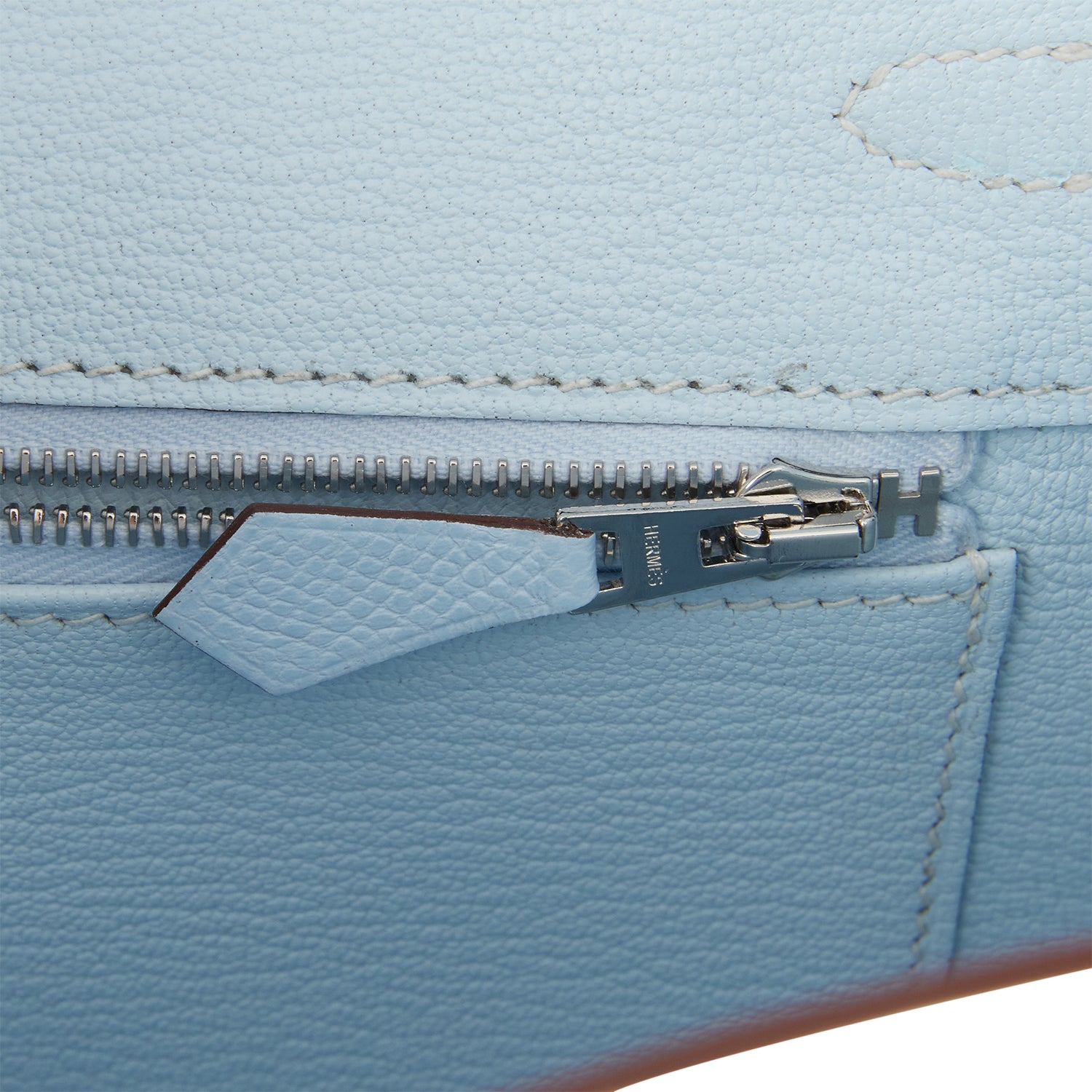 Hermes Birkin Sellier 25 Bleu Brume Epsom Palladium Hardware