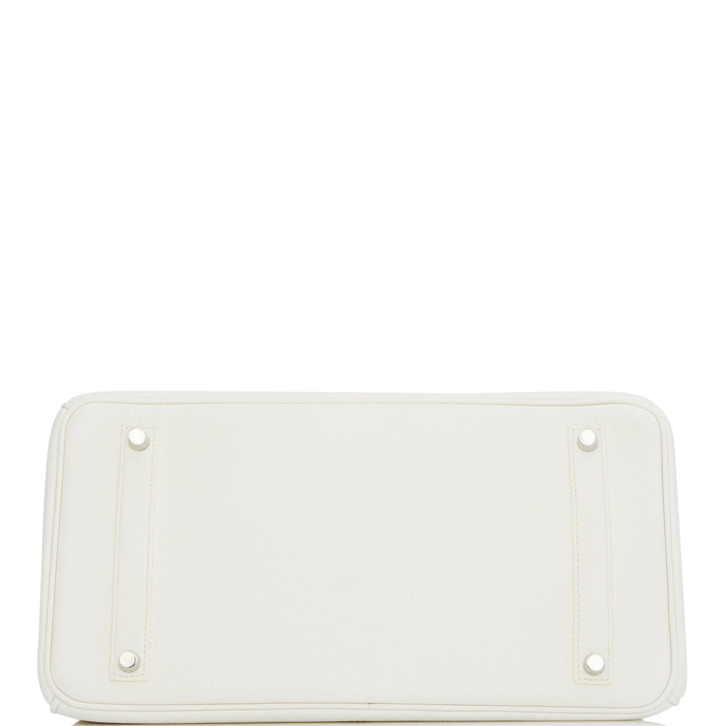 Hermes Birkin 35 White Clemence Palladium Hardware