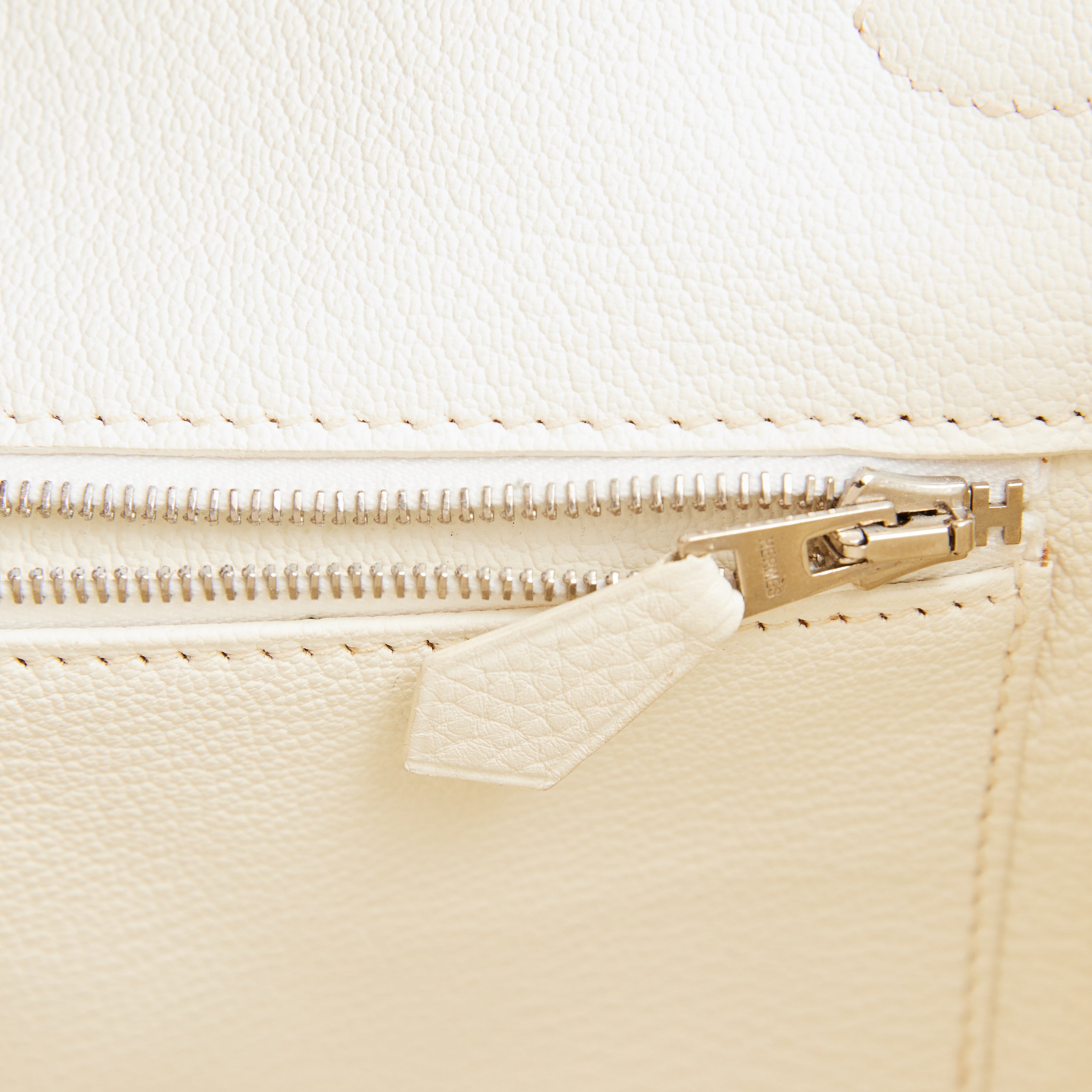 Hermes Birkin 35 White Clemence Palladium Hardware