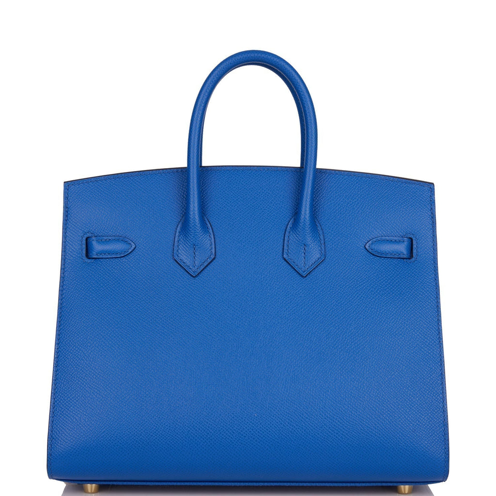 Hermes Birkin Sellier 25 Bleu France Epsom Gold Hardware