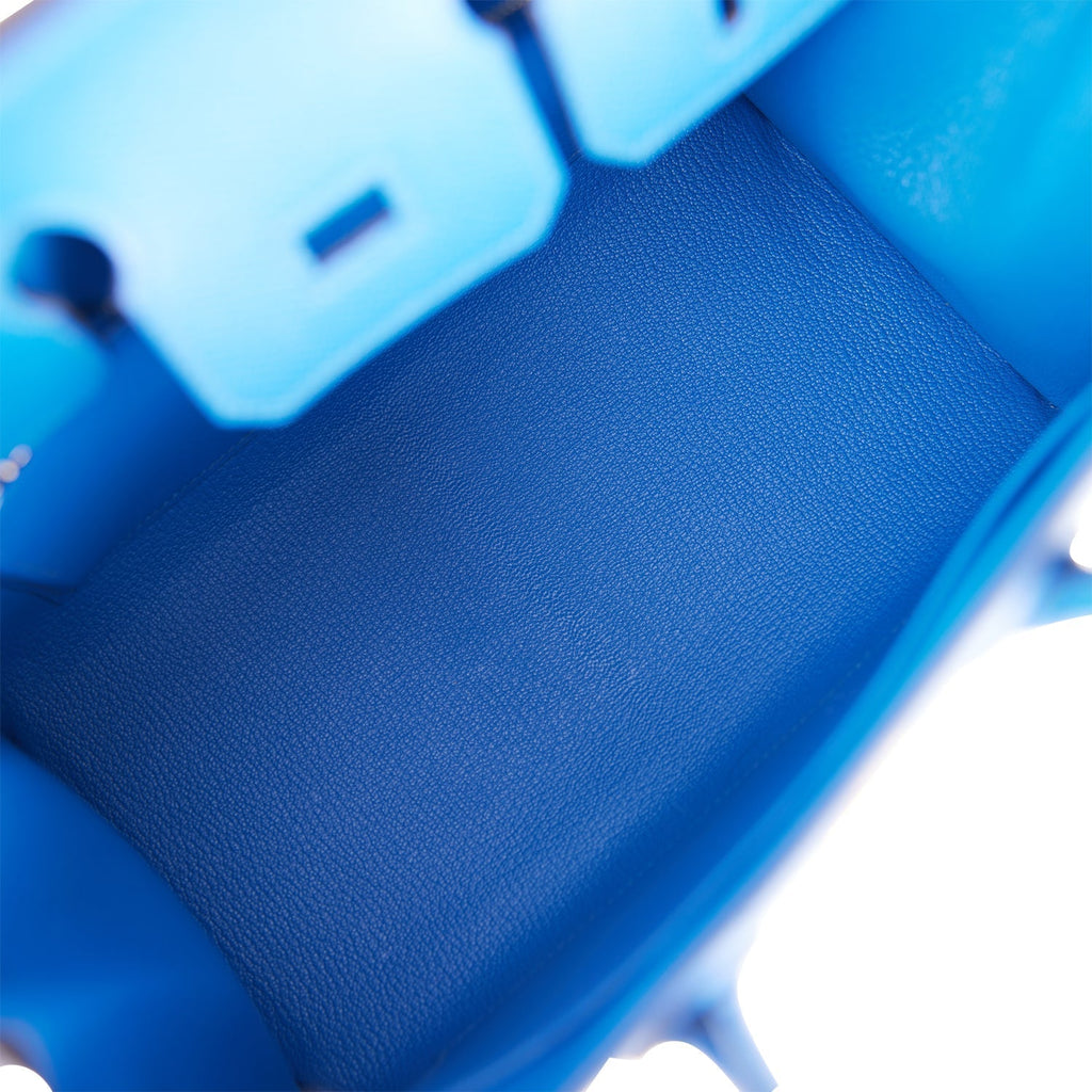 Hermes Birkin Sellier 25 Bleu France Epsom Gold Hardware