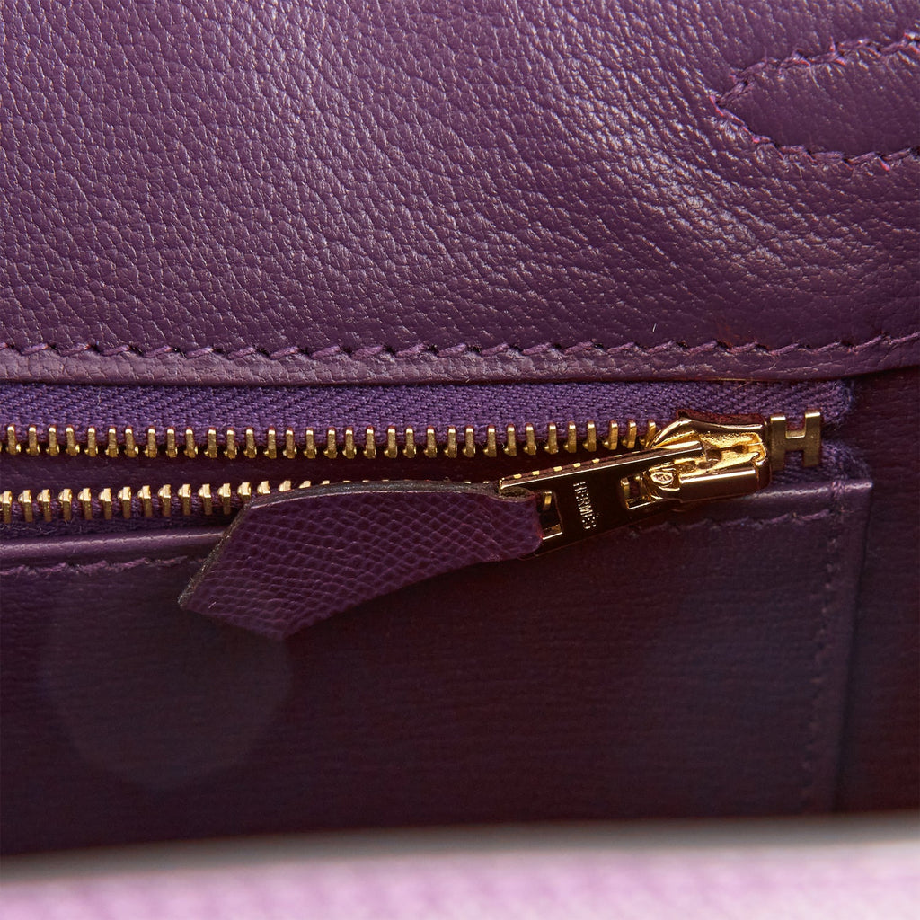 Hermes Birkin Sellier 25 Cassis Veau Madame Gold Hardware