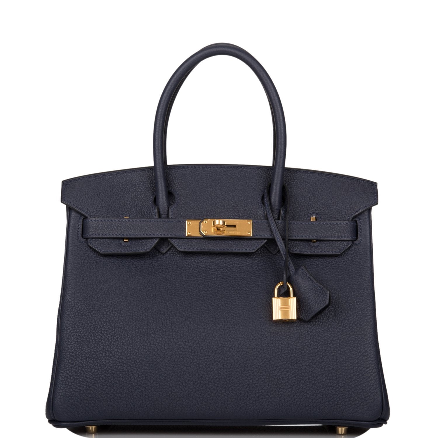 Hermes Bleu Nuit Togo Birkin 30cm Gold Hardware