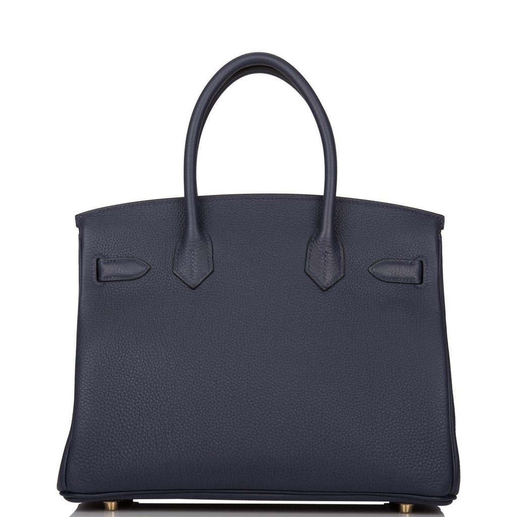 Hermes Bleu Nuit Togo Birkin 30cm Gold Hardware