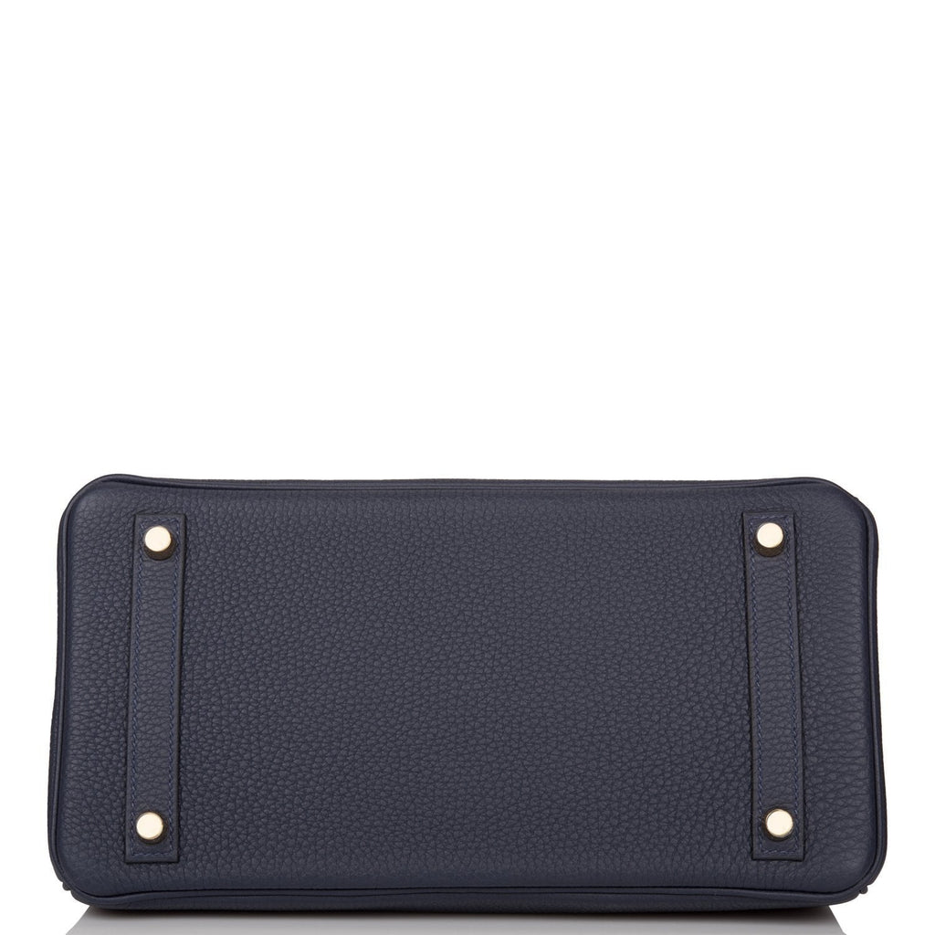 Hermes Bleu Nuit Togo Birkin 30cm Gold Hardware