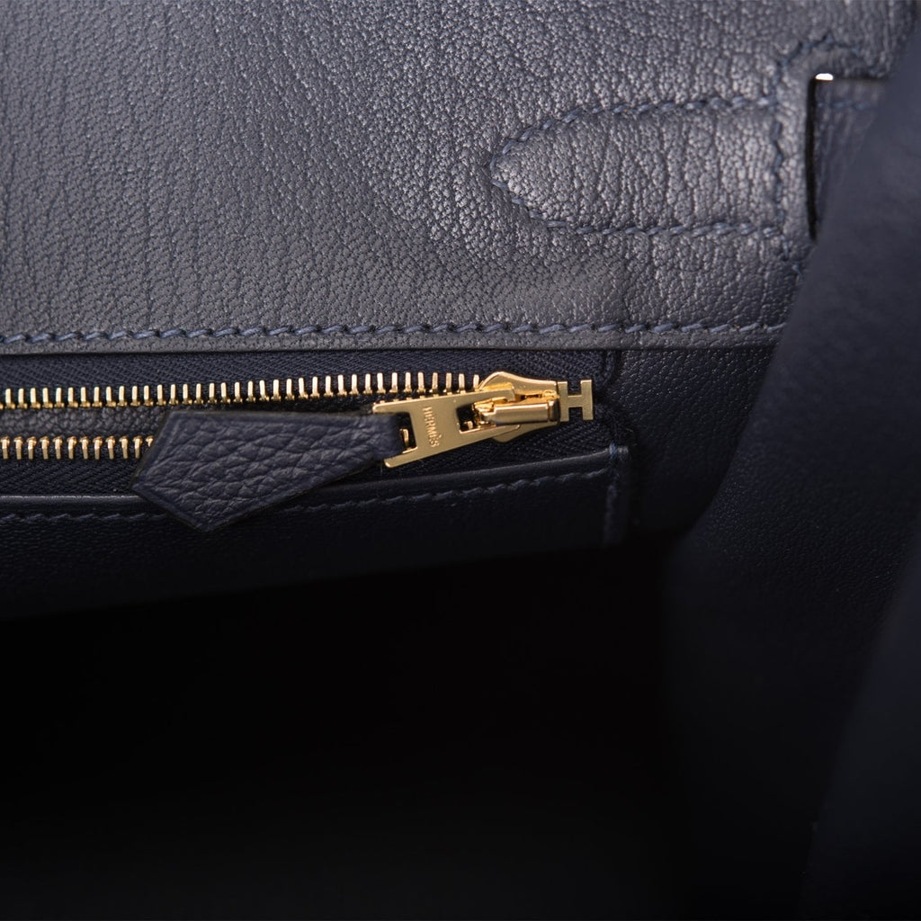 Hermes Bleu Nuit Togo Birkin 30cm Gold Hardware