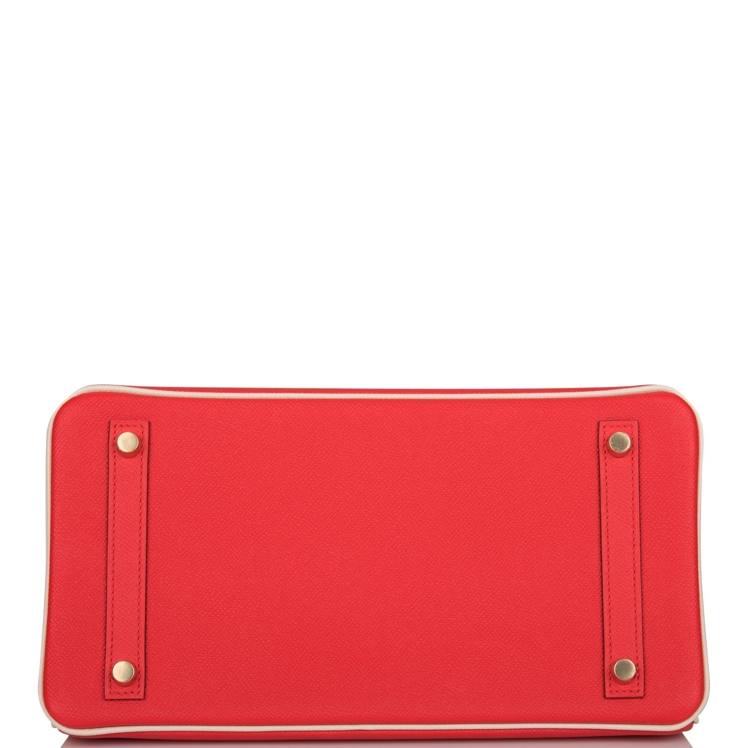 Hermes Special Order (HSS) Birkin 30 Rouge de Coeur and Craie Epsom Brushed Gold Hardware