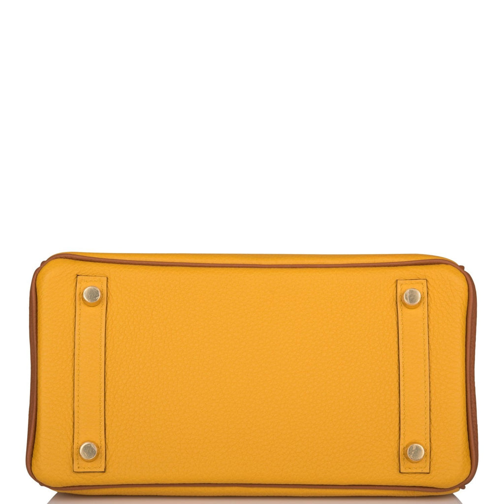 Hermes Special Order (HSS) Birkin 25 Jaune Ambre and Gold Togo Permabrass Hardware