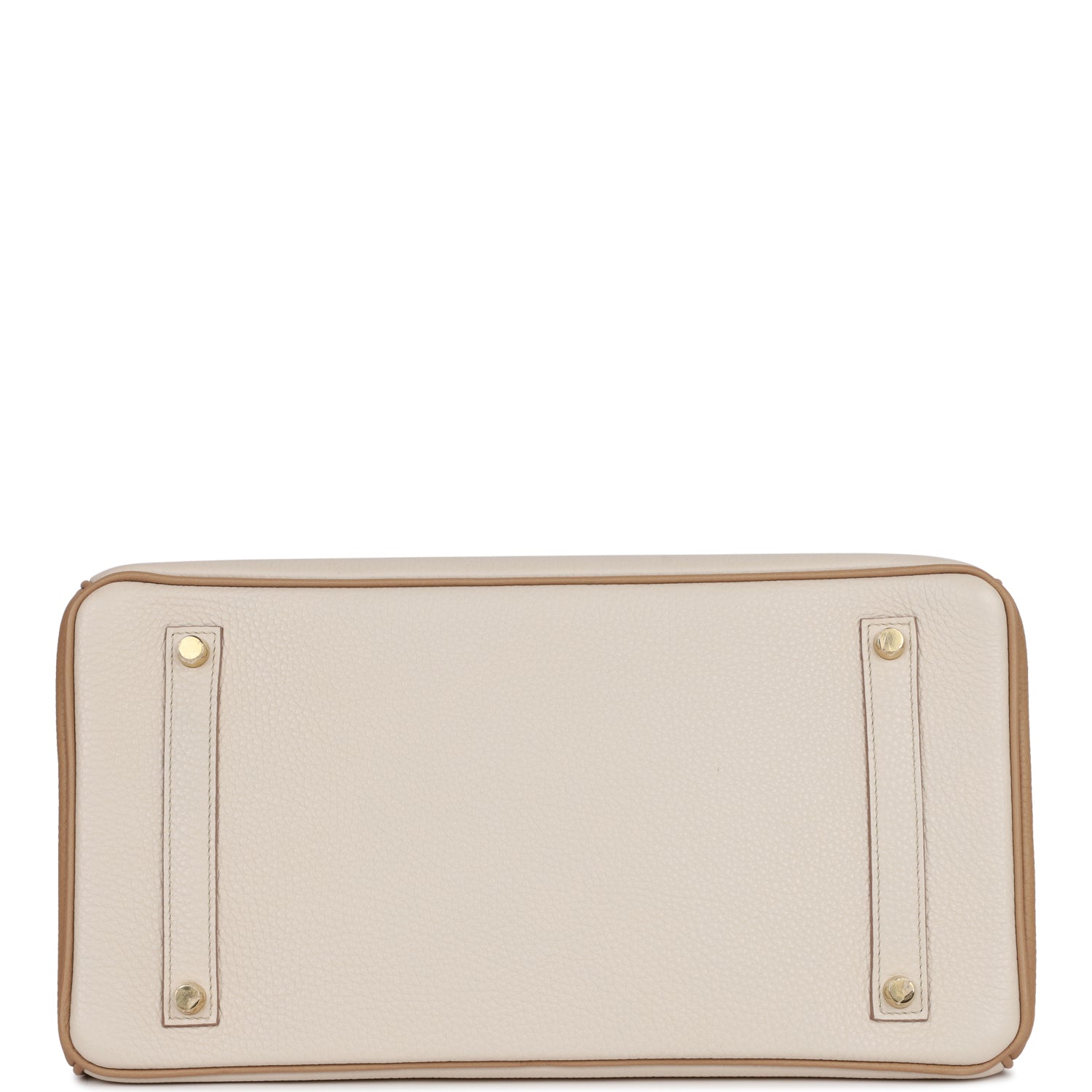 Hermes Special Order (HSS) Birkin 35 Craie and Trench Clemence Brushed Gold Hardware