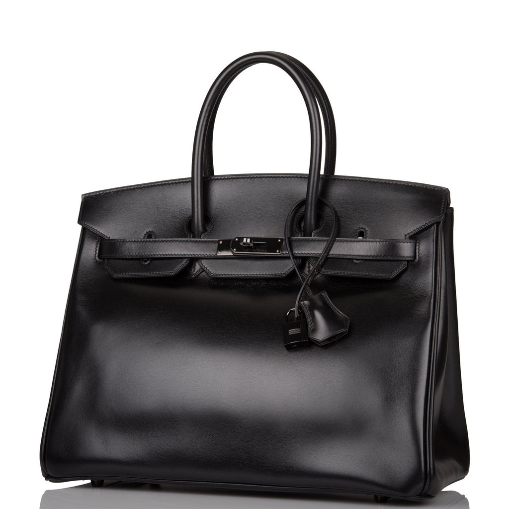 Hermes Birkin 35cm  SO Black Box Black Hardware