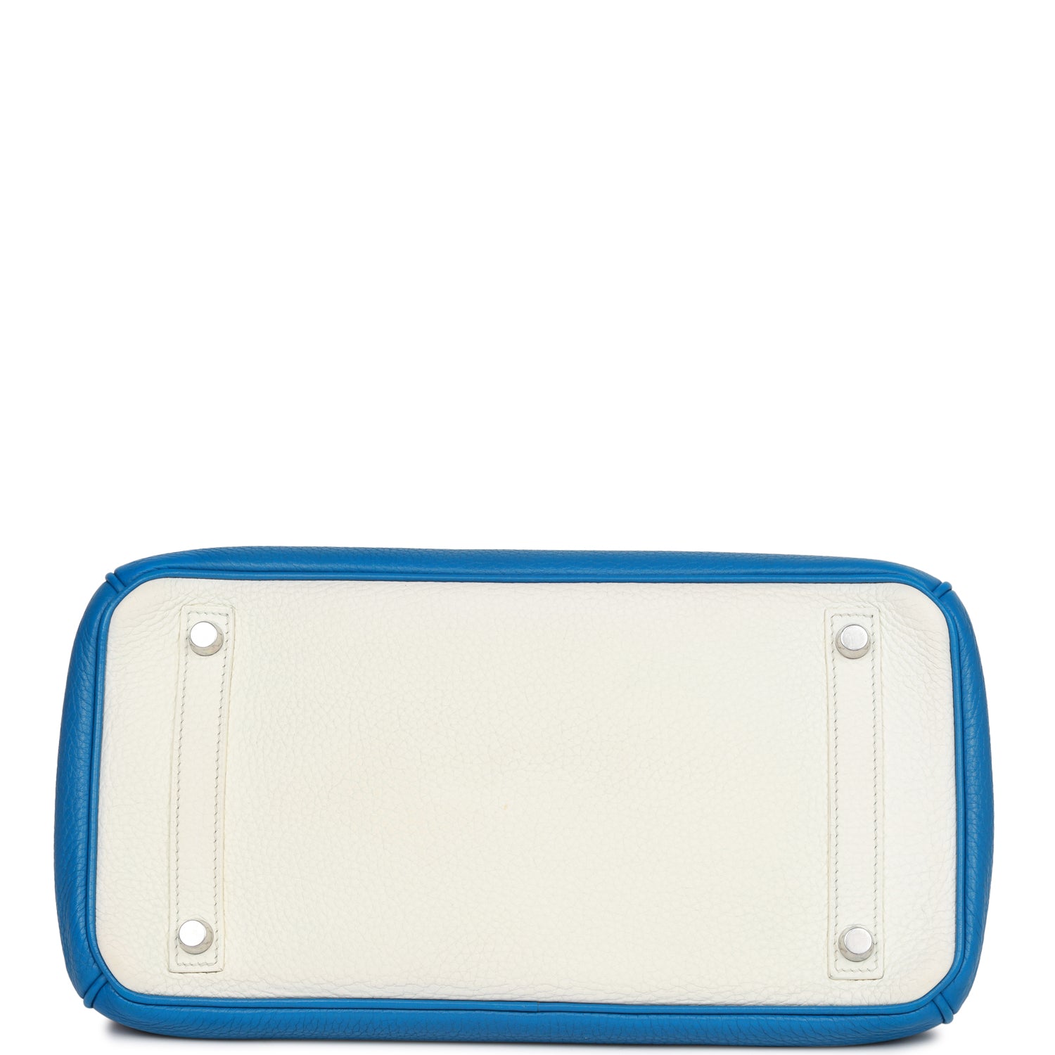 Hermes Eclat Birkin 30 Mykonos and White Clemence Palladium Hardware