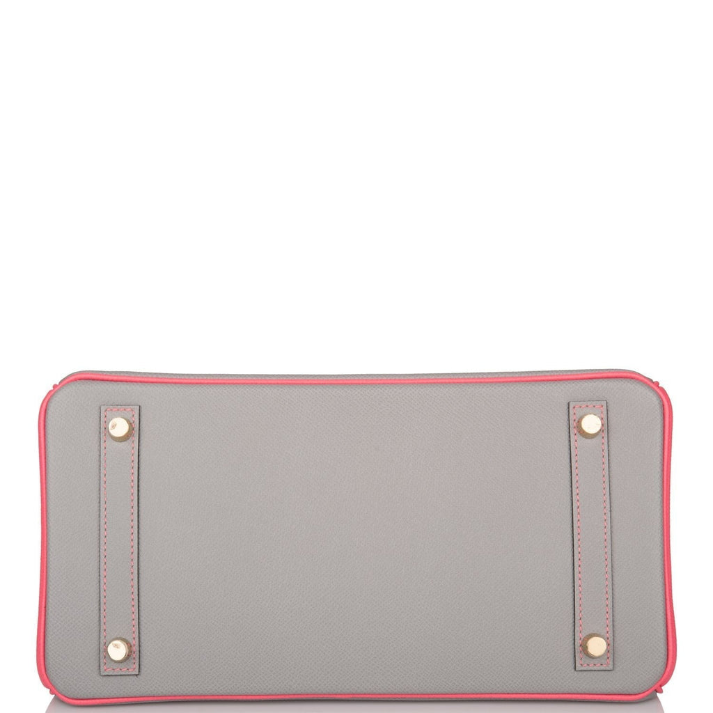 Hermes Special Order (HSS) Birkin 30 Gris Mouette and Rose Azalee Epsom Permabrass Hardware