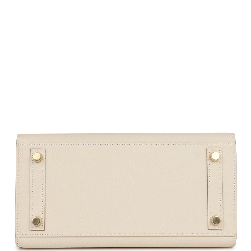 Hermes Birkin Sellier 25 Craie Epsom Gold Hardware
