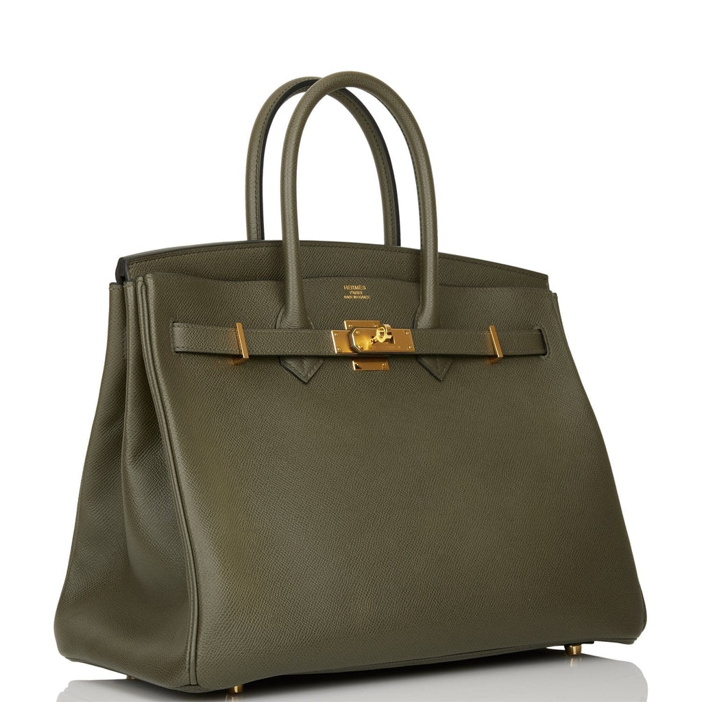 Hermes Birkin 35 Vert de Gris Epsom Gold Hardware