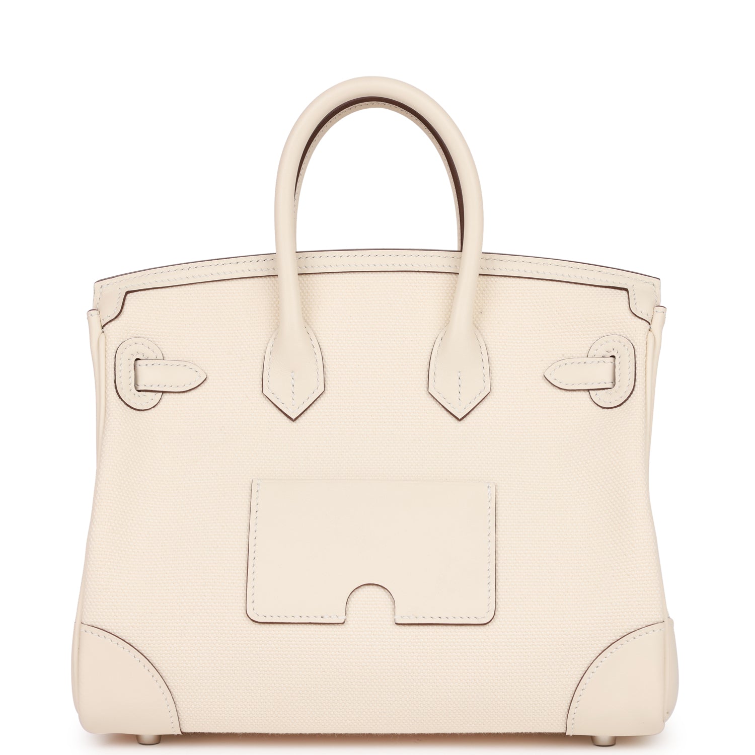 Hermes Birkin Cargo 25 Nata Swift and Toile Canvas Palladium Hardware