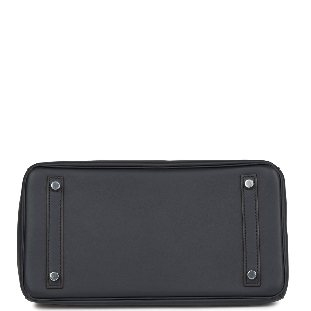 Hermes Colormatic Birkin 30 Caban, Black and Chai Swift Palladium Hardware