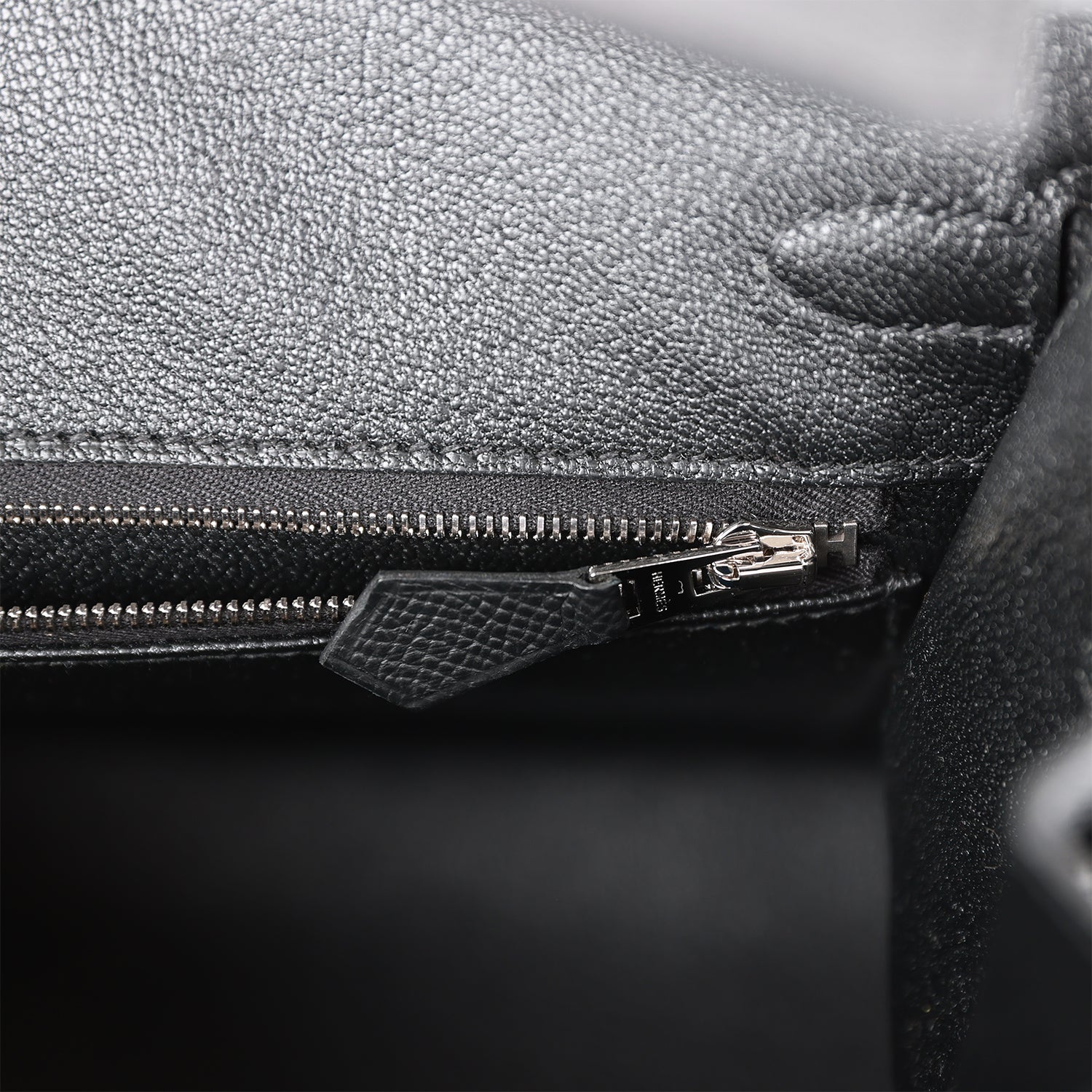 Hermes Birkin Sellier 25 Black Epsom Palladium Hardware