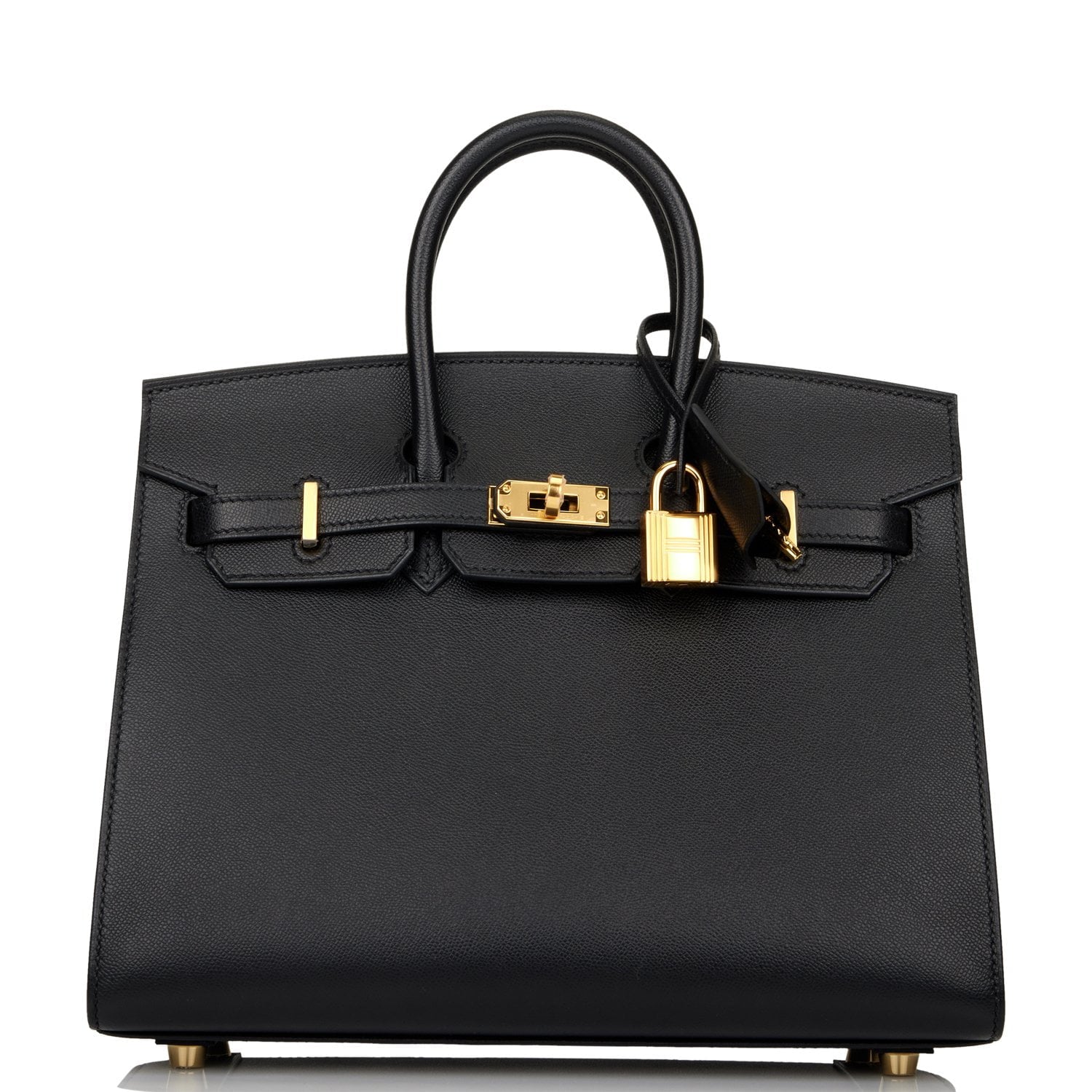 Hermes Birkin Sellier 25 Black Madame Gold Hardware