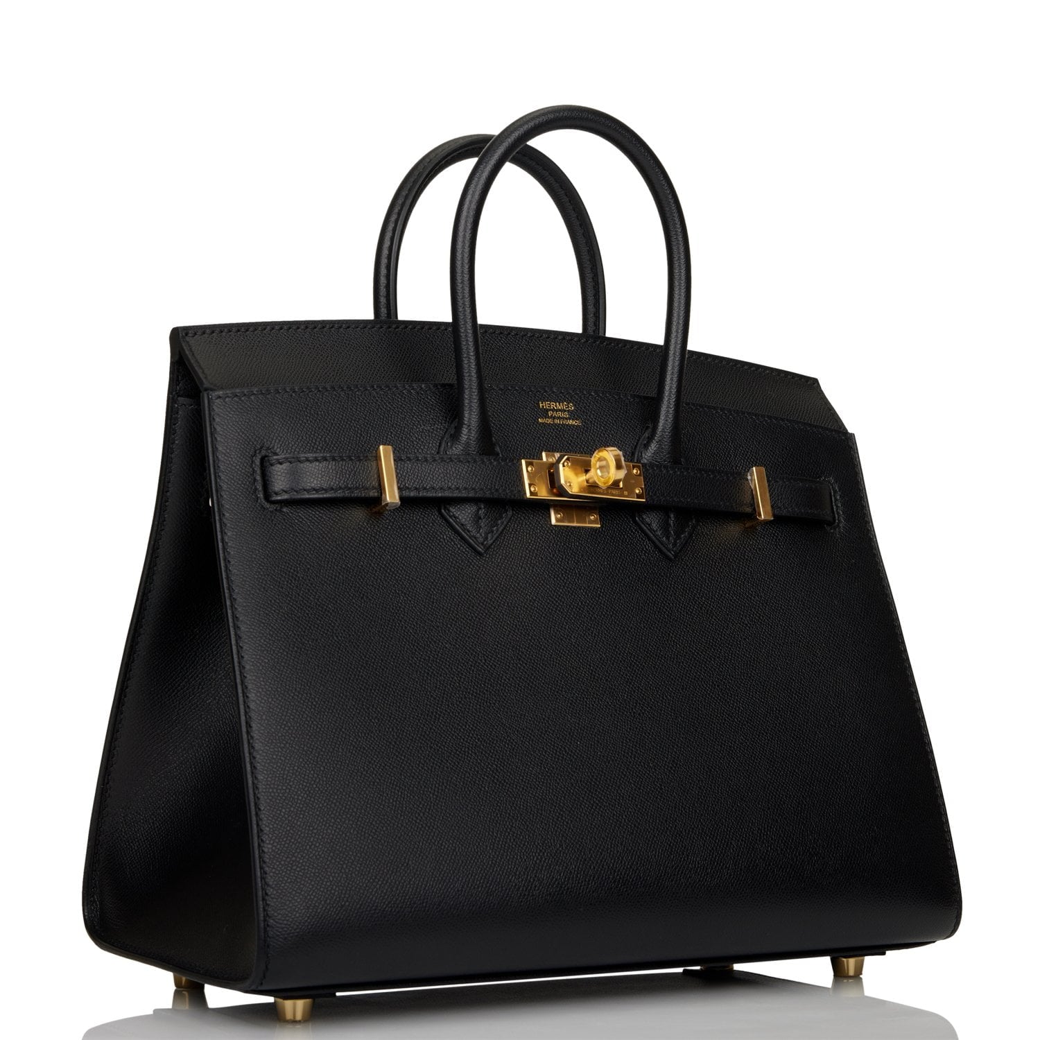Hermes Birkin Sellier 25 Black Madame Gold Hardware