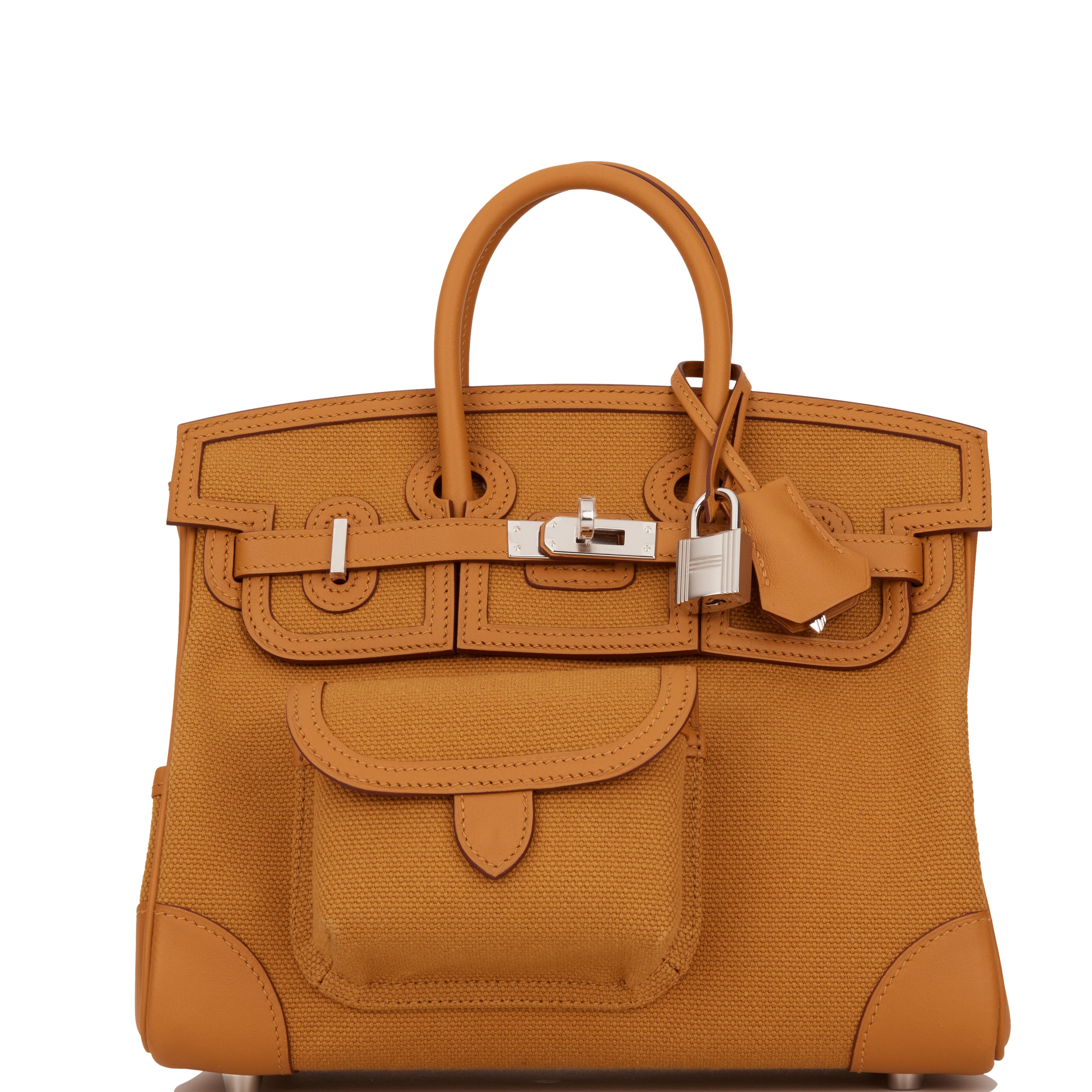 Hermes Birkin Cargo 25 Desert/Sesame Swift and Toile Canvas Palladium Hardware - Payment 2 for SS