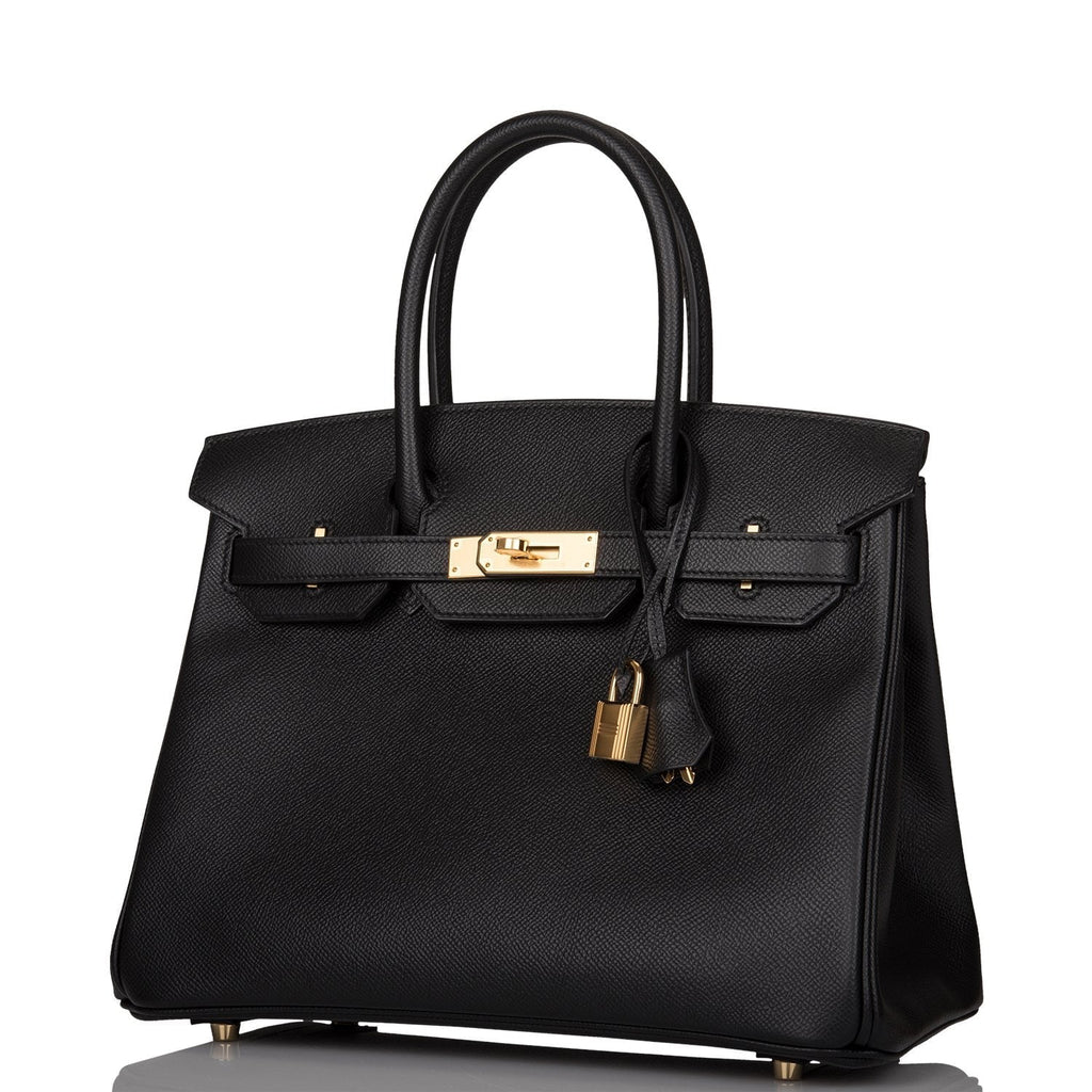 Hermes Black Epsom Birkin 30cm Gold Hardware