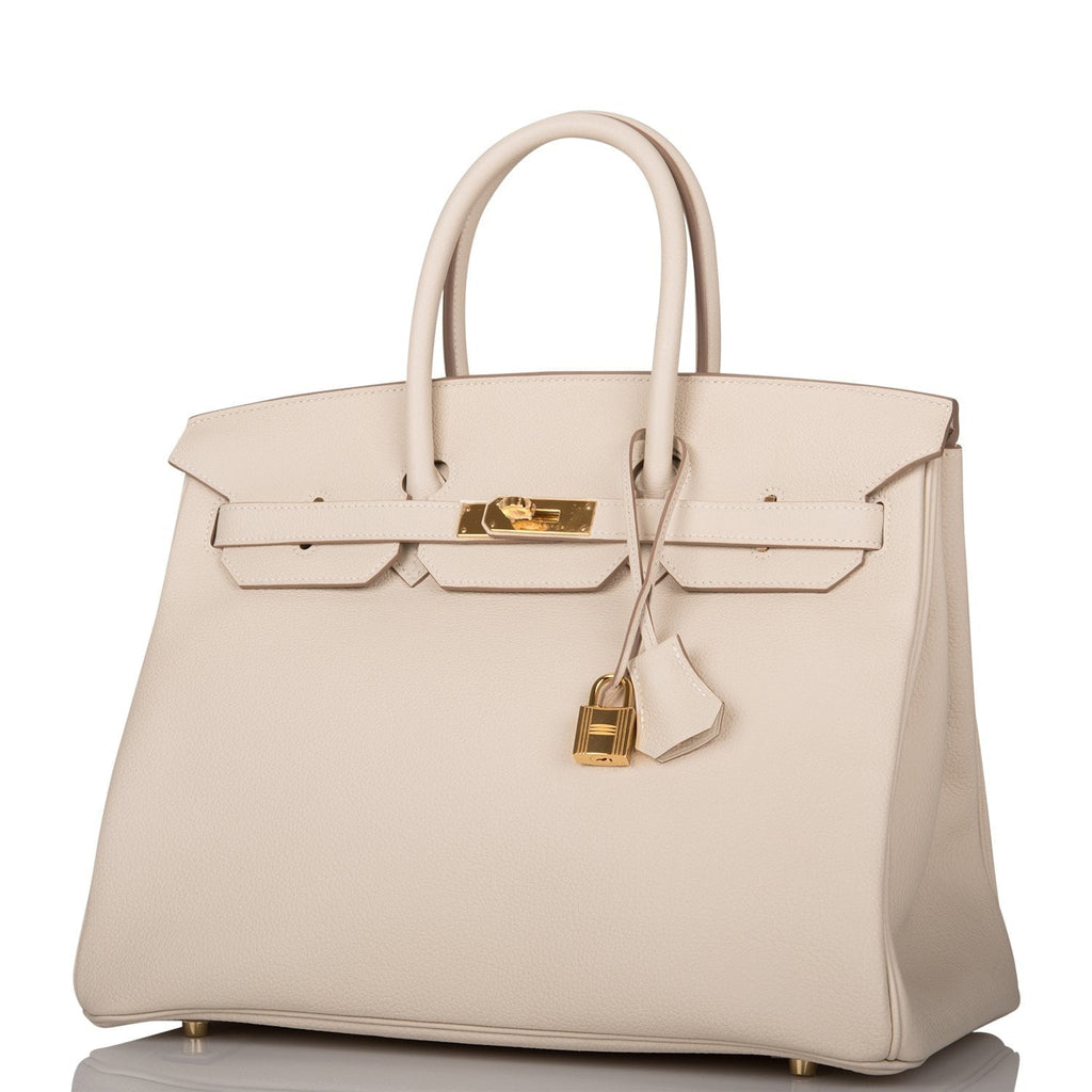 Hermes Craie Togo Birkin 35cm Gold Hardware
