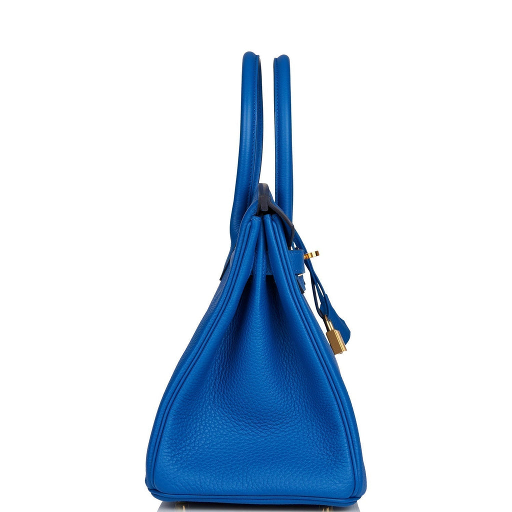 Hermes Birkin 30 Bleu France Togo Gold Hardware