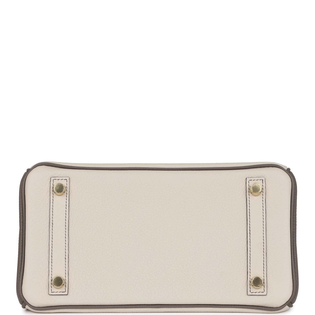 Hermes Special Order (HSS) Birkin 25 Beton and Etain Togo Brushed Gold Hardware