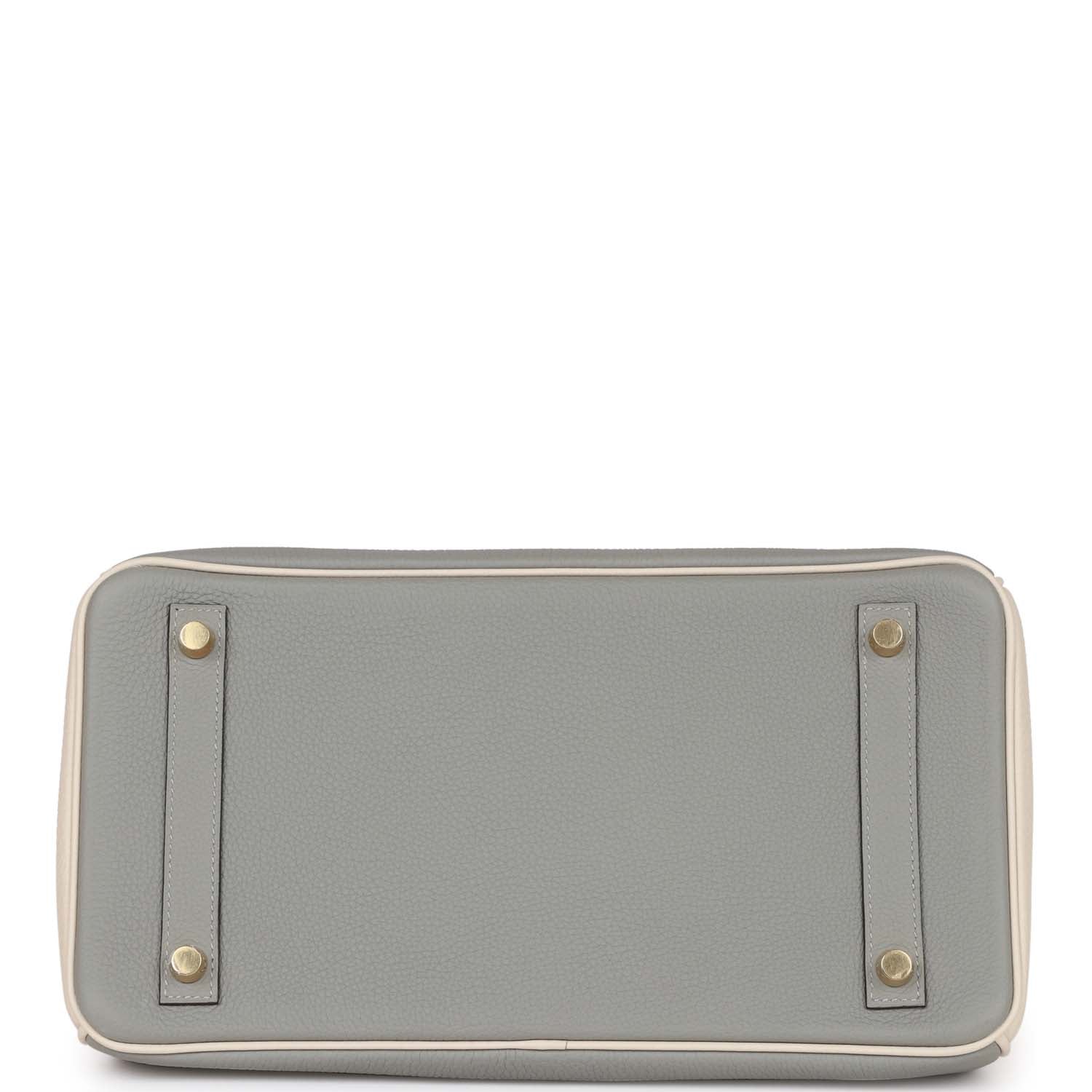 Hermes Special Order (HSS) Birkin 30 Gris Mouette and Craie Togo Brushed Gold Hardware