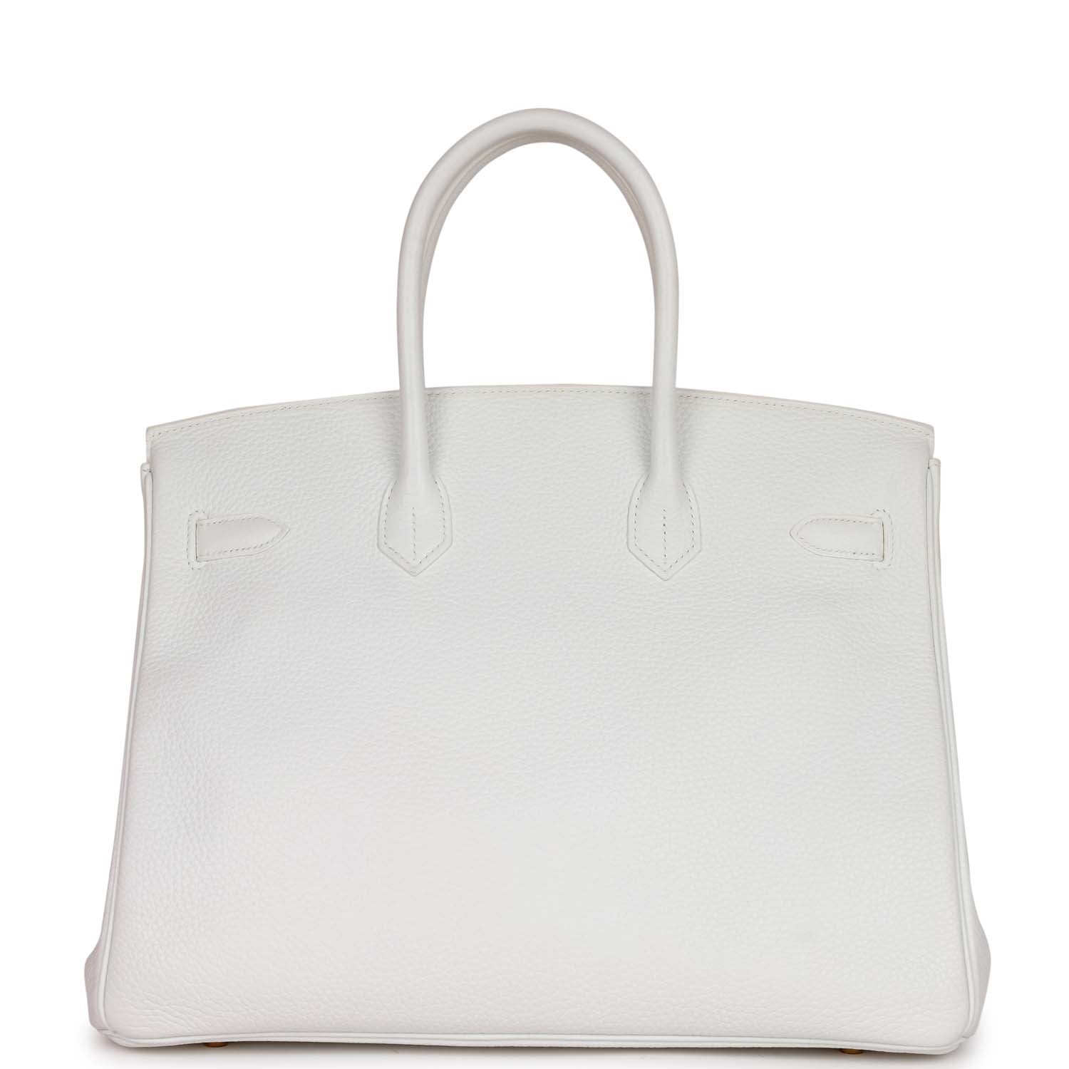 Hermes Special Order (HSS) Birkin 35 White Clemence Gold Hardware